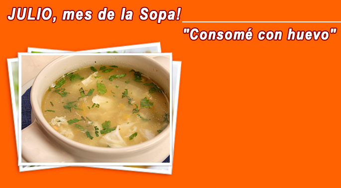 Receta Consomé con huevo